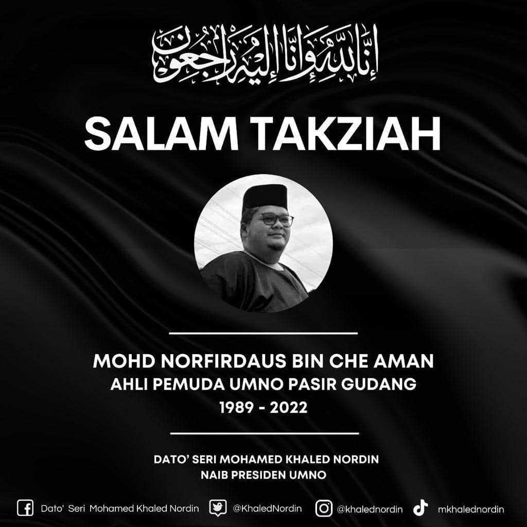 Al-Fatihah Kepada Arwah Mohd Norfirdaus Bin Che Aman